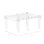 Werktekening bamboe pergola calima 5x6