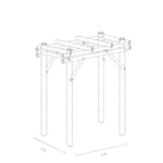 Werktekening bamboe pergola java 1x2
