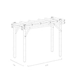 Werktekening bamboe pergola java 1x4