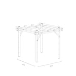 Werktekening bamboe pergola java 2x2