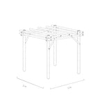 Werktekening bamboe pergola java 3x3