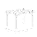 Werktekening bamboe pergola java 3x4