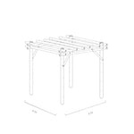 Werktekening bamboe pergolajava 4x4