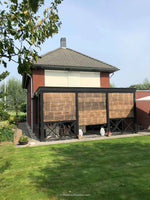 zwarte bamboe rolgordijnen