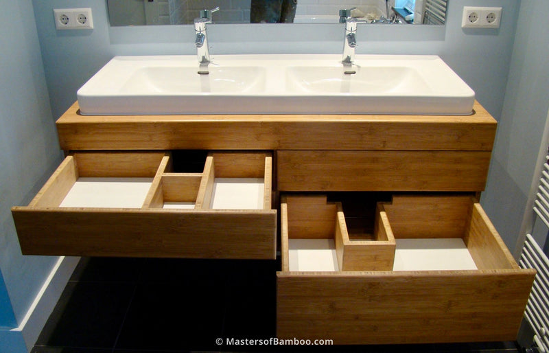 badkamer meubel van bamboe platen
