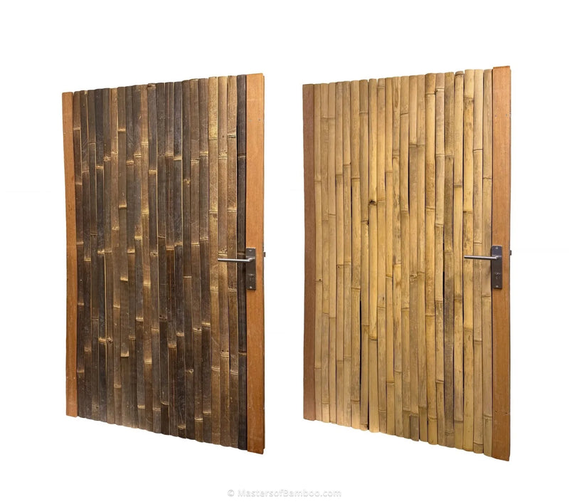 bamboe Budget latten tuindeuren naturel en zwart