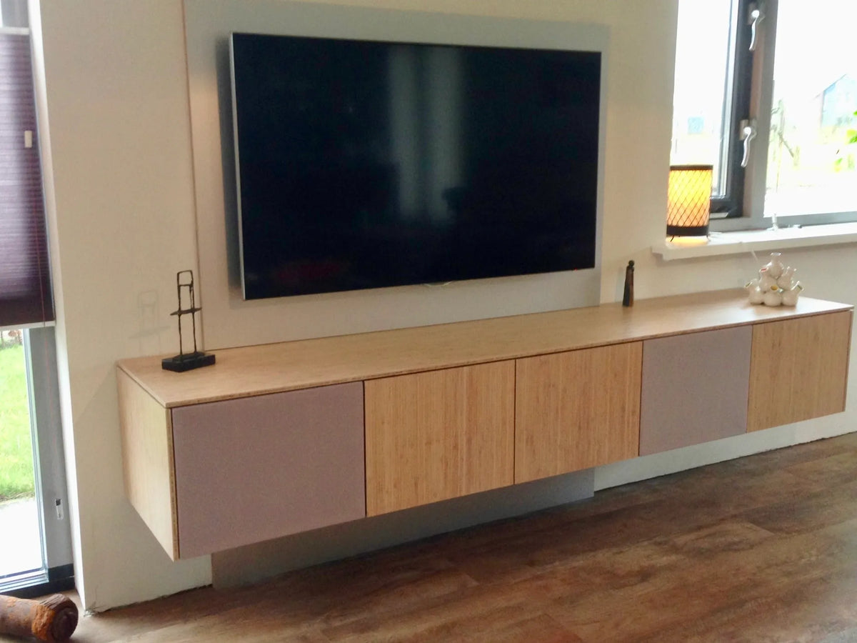 bamboe plaatmateriaal tvmeubel