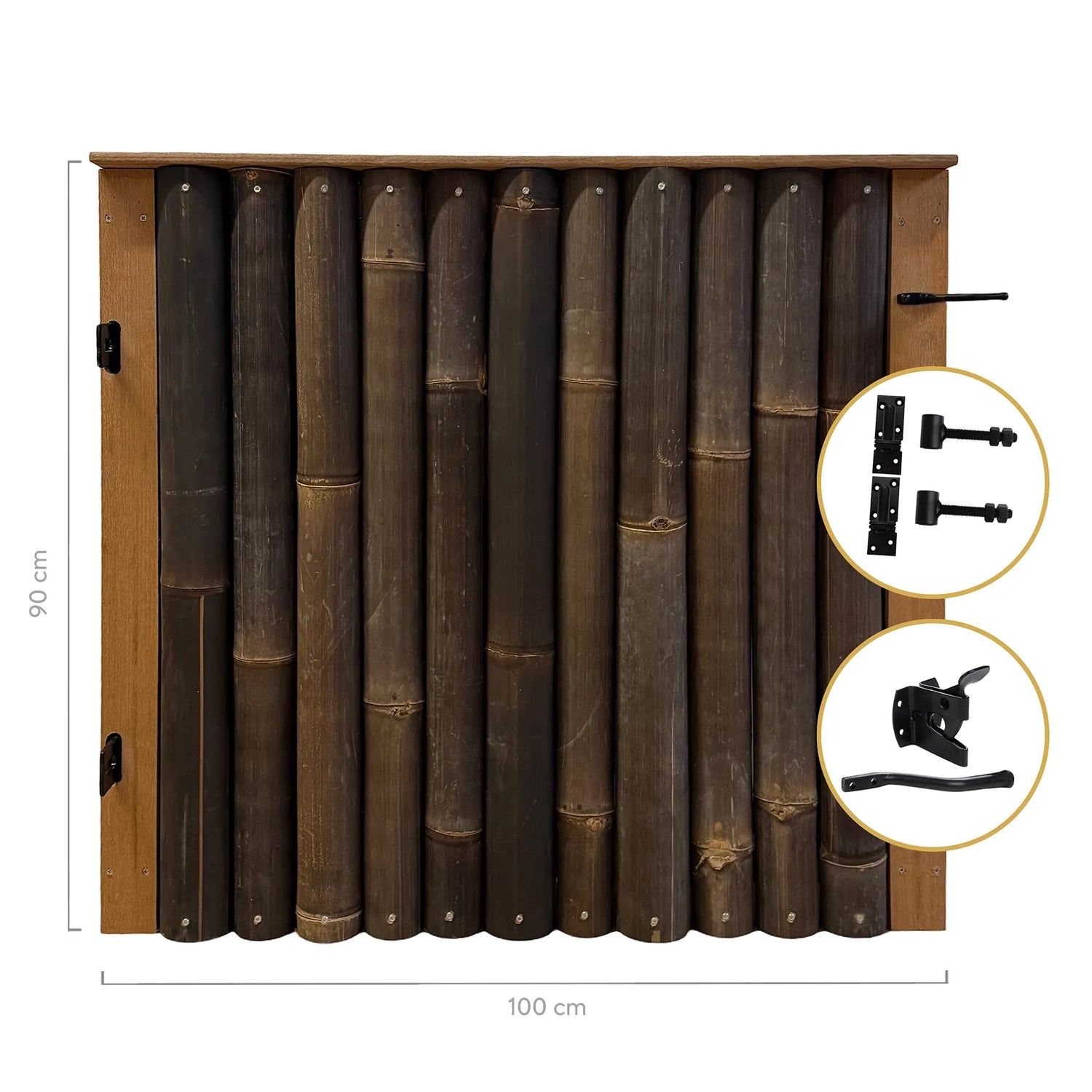 bamboe poort halfrond zwart 1   lijntje