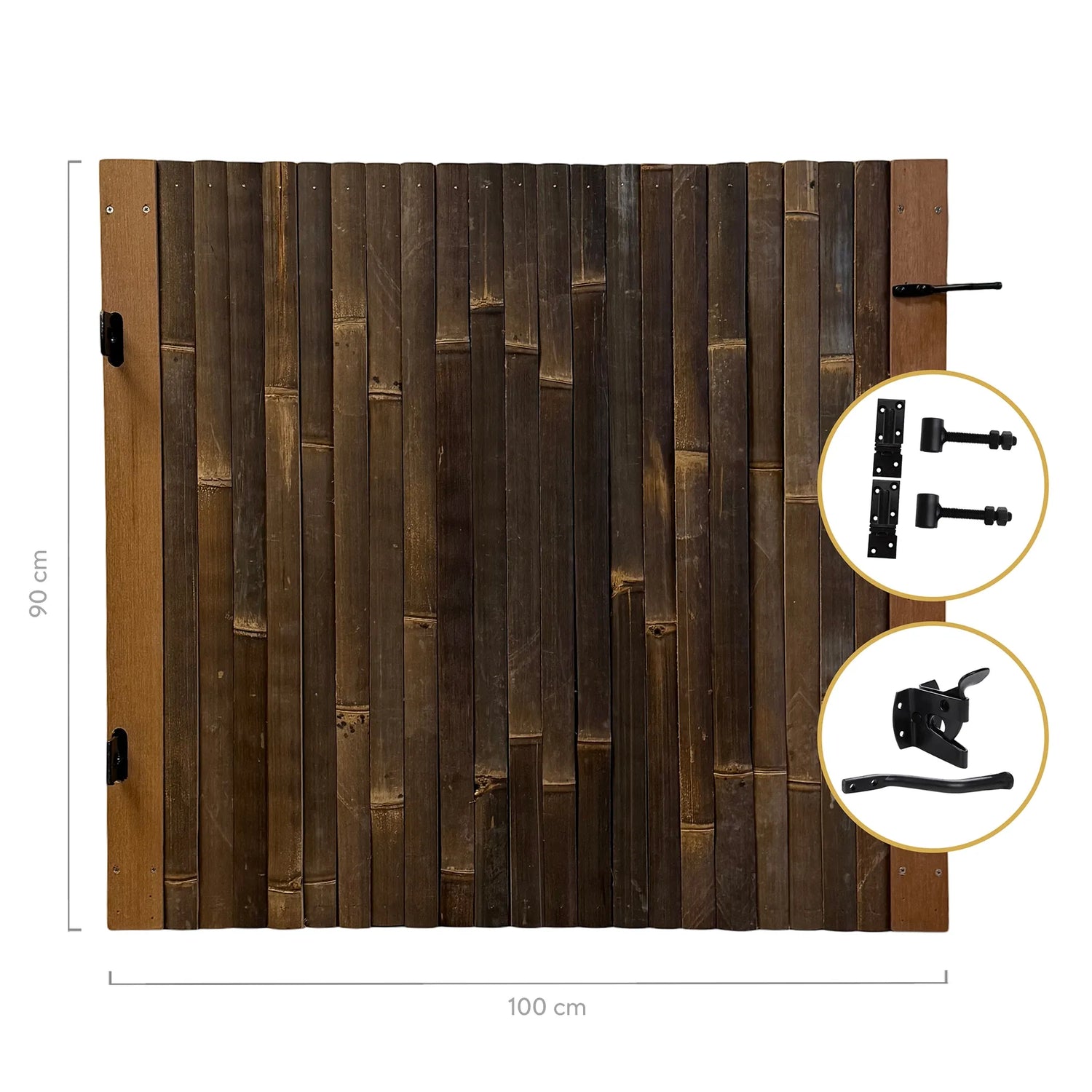 bamboe poort latten zwart 1 lijntjes