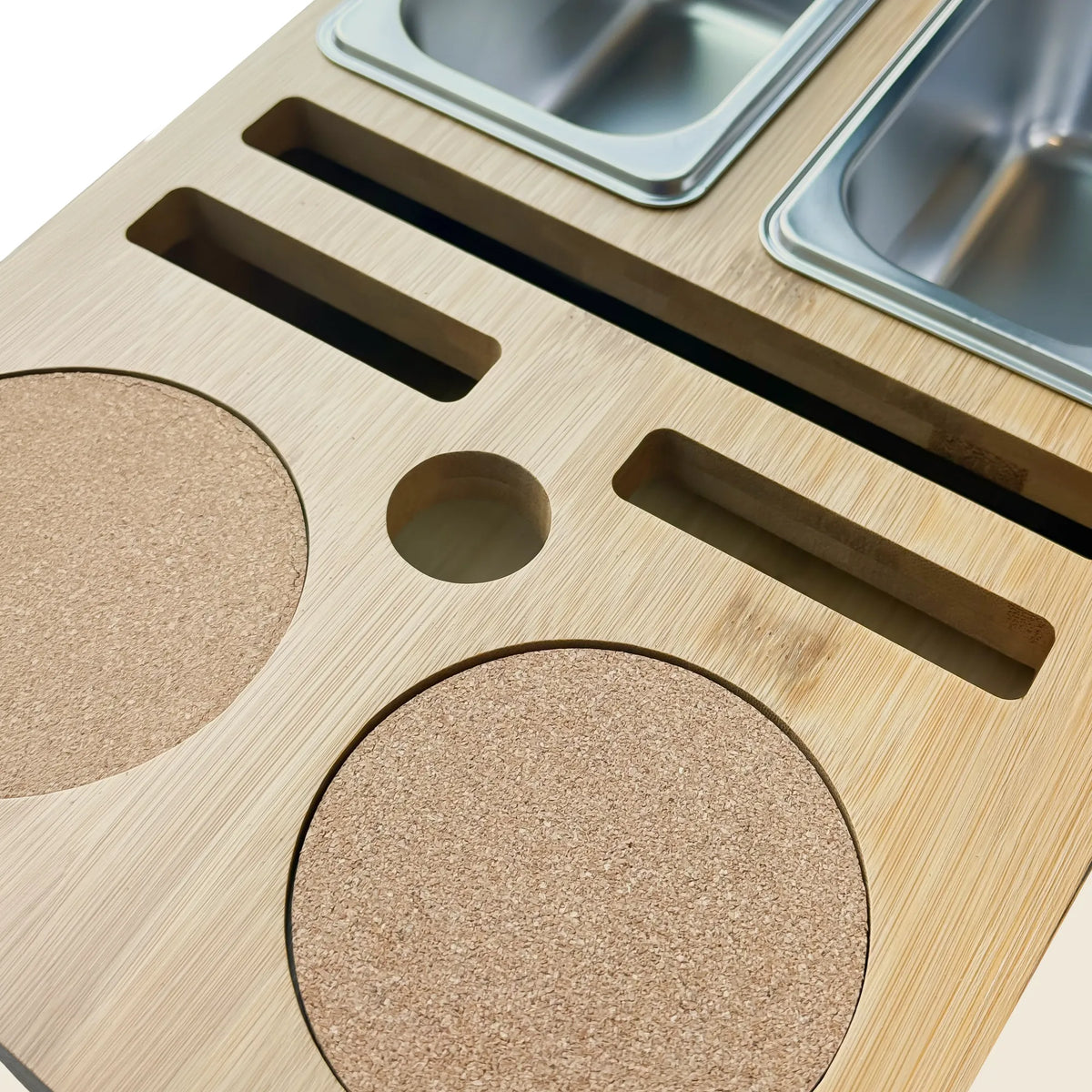 bamboe snackbox met onderzetter