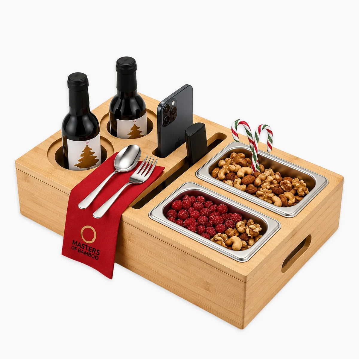 bamboe snackbox tijdens kerst