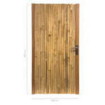 bamboe tuindeur budget naturel hoogtelijn 100x180 cm a