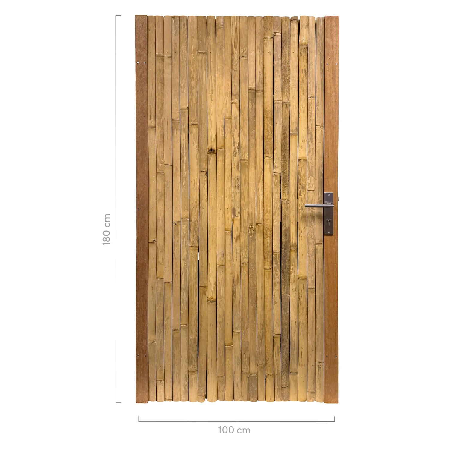 bamboe tuindeur budget naturel hoogtelijn 100x180 cm a