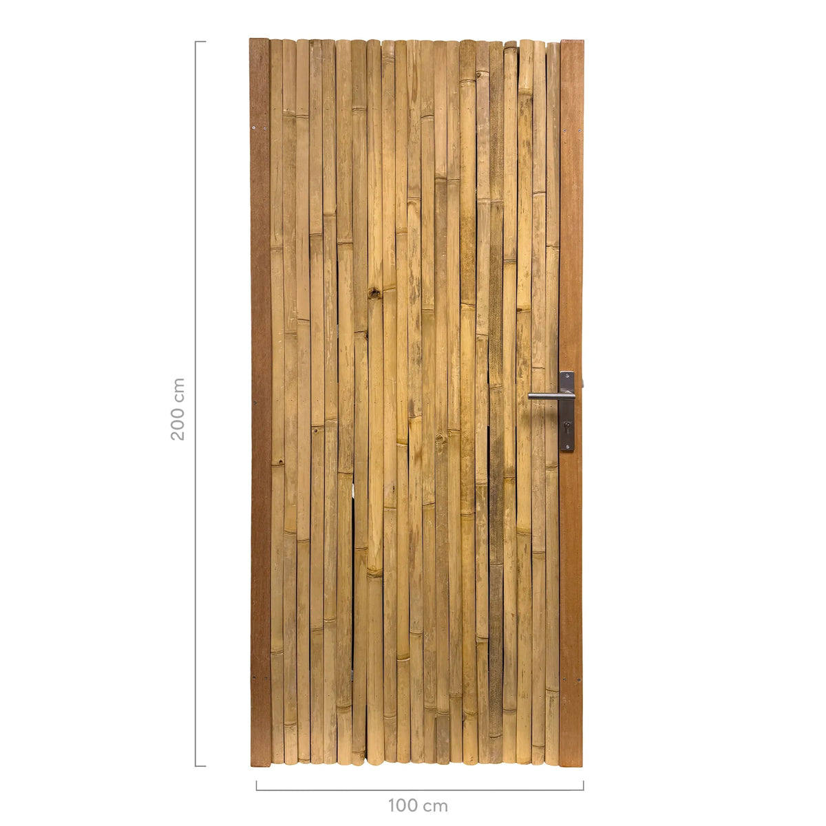 bamboe tuindeur budget naturel hoogtelijn 100x200 cm a