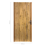 bamboe tuindeur budget naturel hoogtelijn 100x200 cm a
