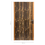 bamboe tuindeur budget zwart hoogtelijn 100x180 cm a