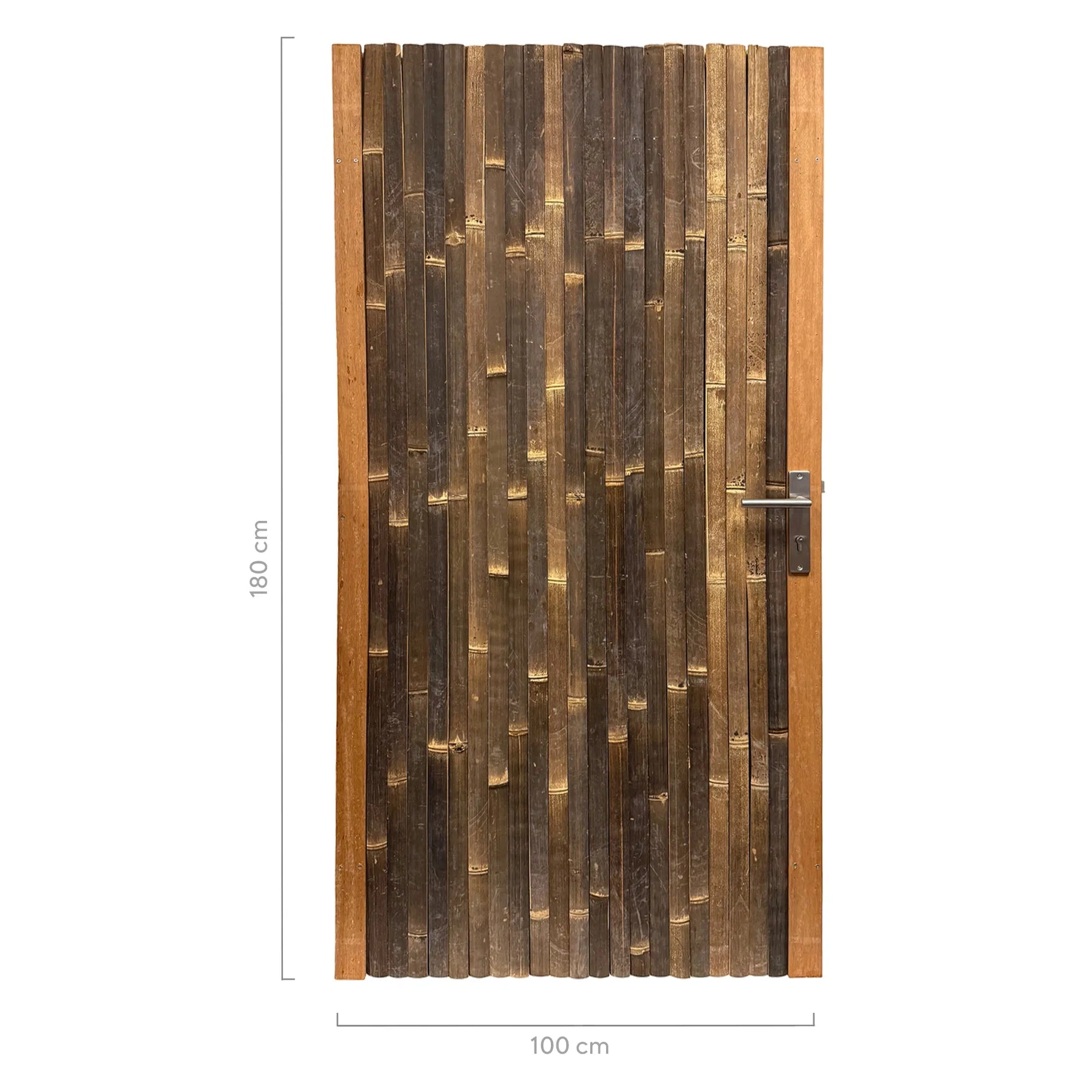 bamboe tuindeur budget zwart hoogtelijn 100x180 cm a