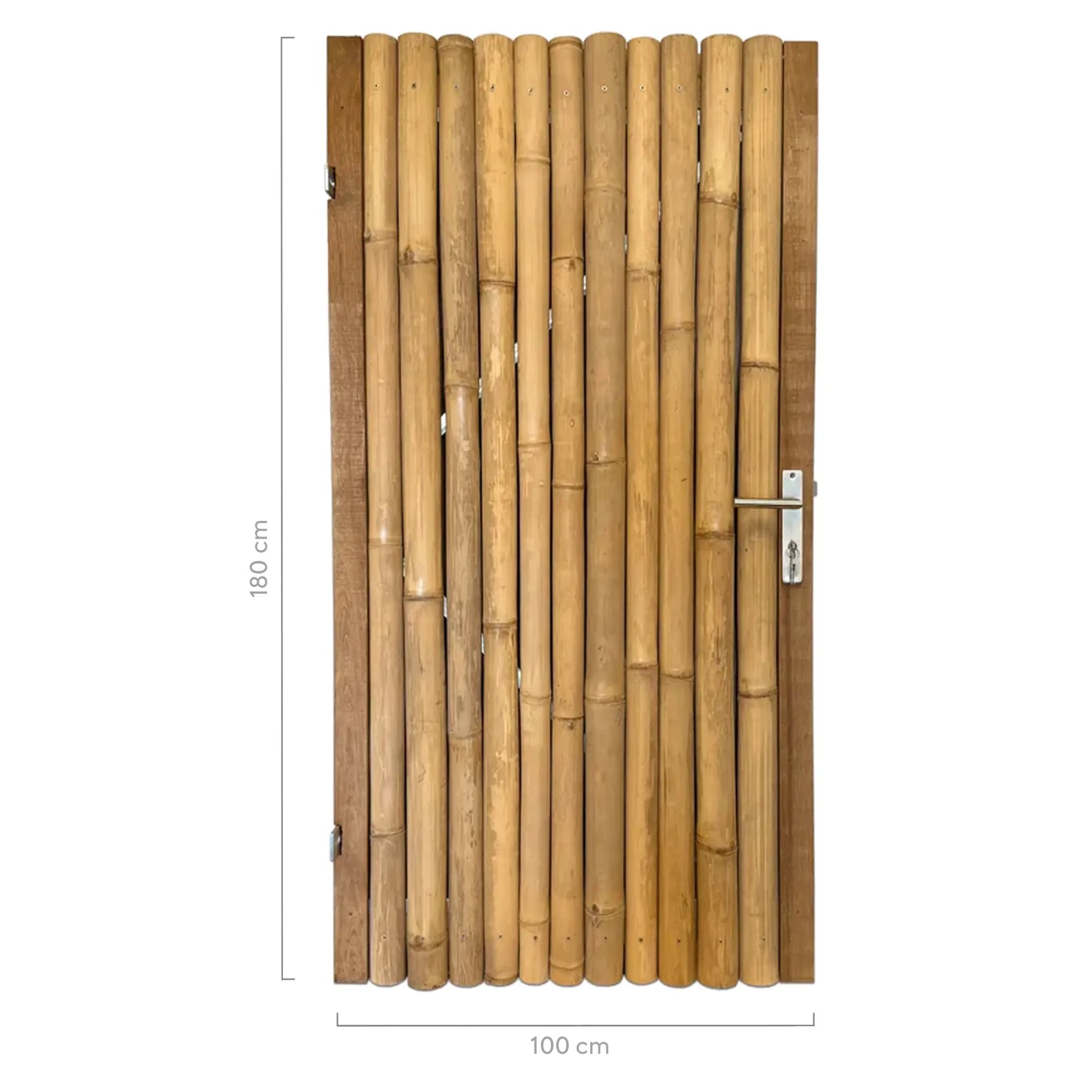 bamboe tuindeur giant naturel hoogtelijn 100x180 cm a