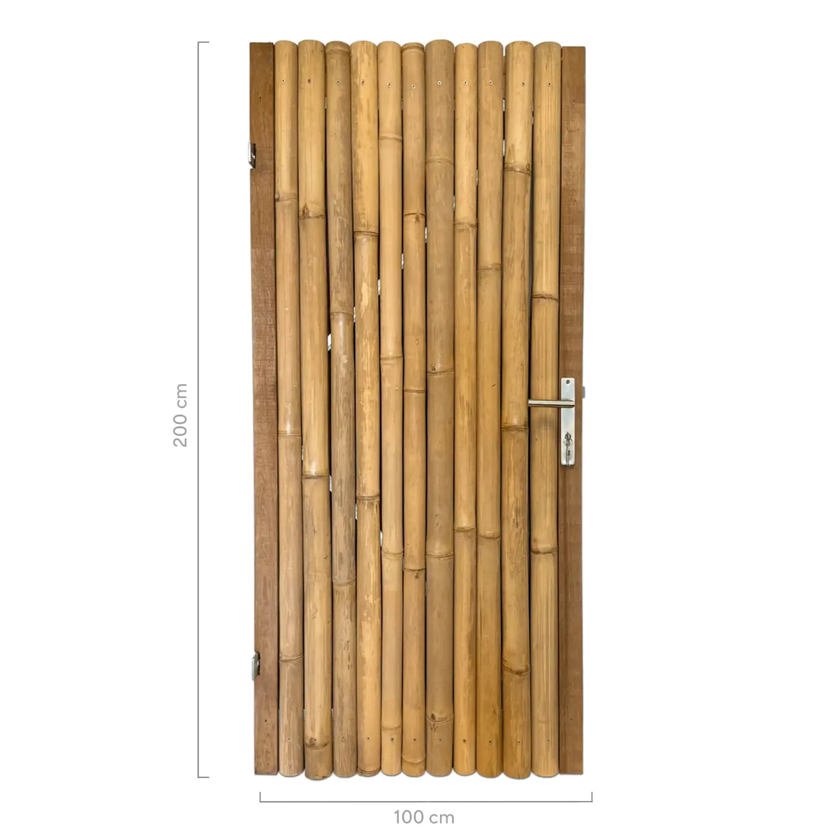 bamboe tuindeur giant naturel hoogtelijn 100x200 cm a