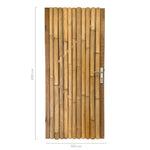 bamboe tuindeur giant naturel hoogtelijn 100x200 cm a