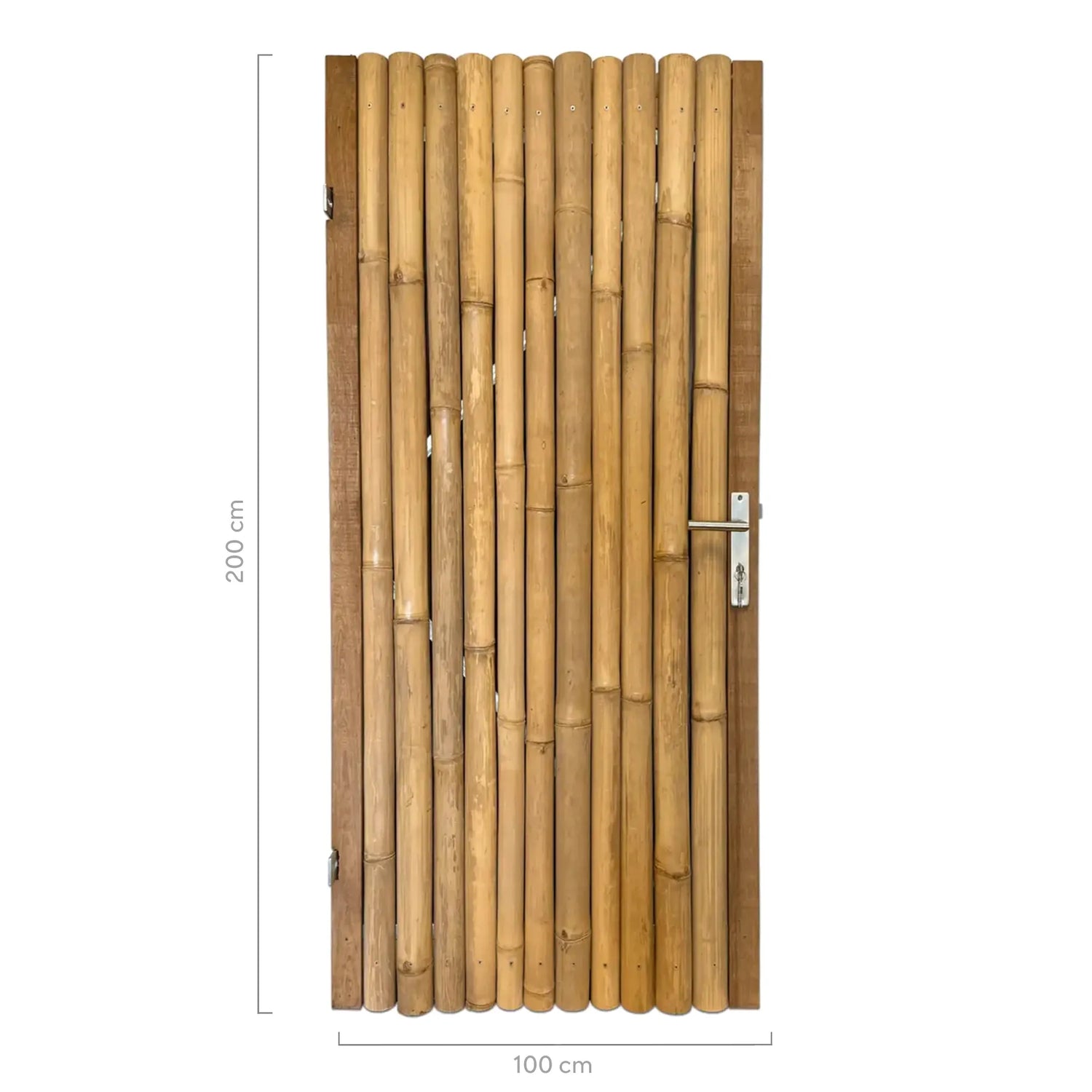 bamboe tuindeur giant naturel hoogtelijn 100x200 cm a