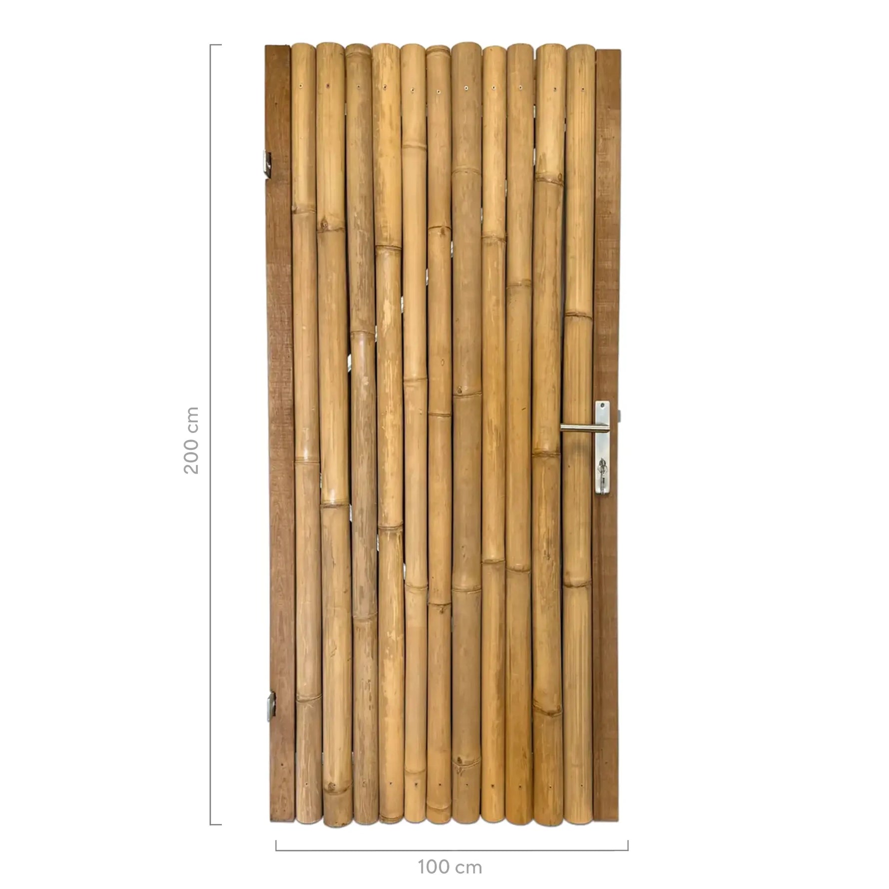 bamboe tuindeur giant naturel hoogtelijn 100x200 cm a