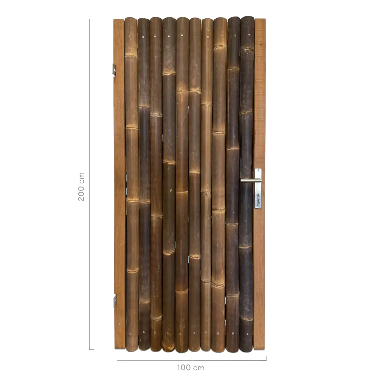 bamboe tuindeur giant zwart hoogtelijn 100x200 cm a