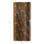 bamboe tuindeur giant zwart hoogtelijn 100x200 cm a
