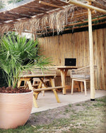 bamboe overkapping met dak