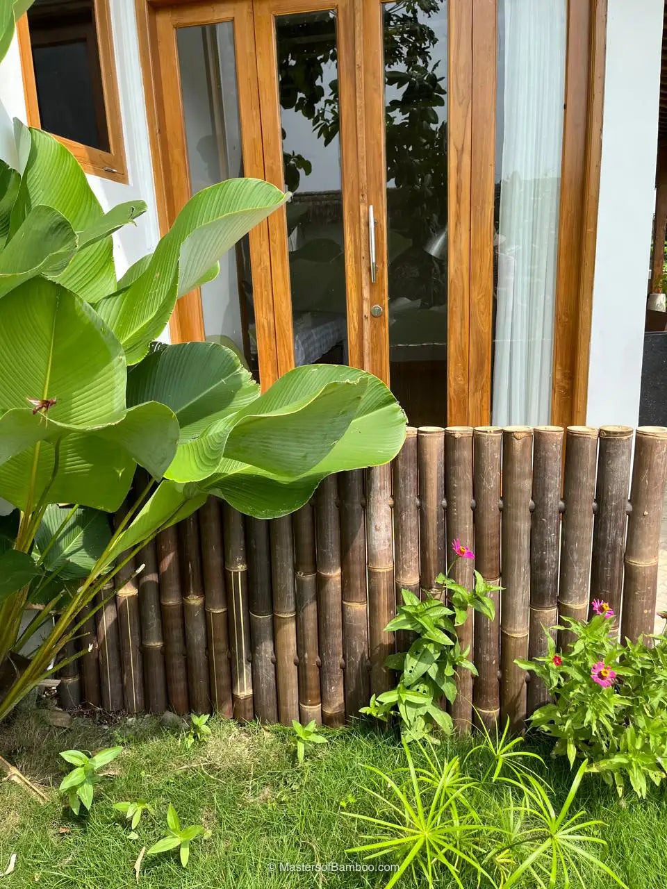 laag tuinhek bamboe 90cm