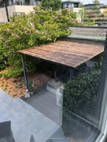 bamboe afdak deluxe mat op rol zwart