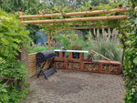 bamboe prieel in tuin