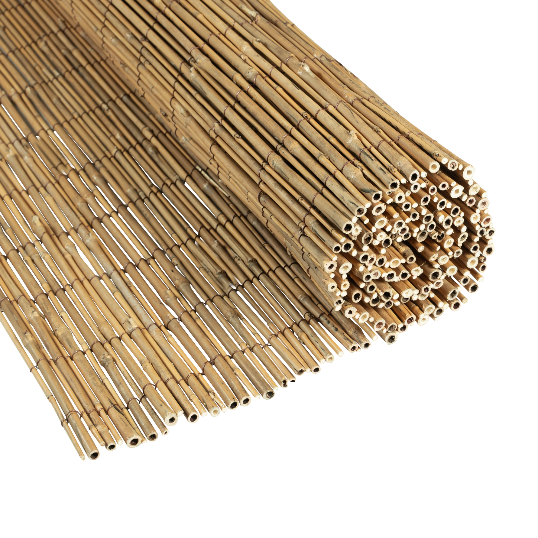 bamboemat natuurlijk opgerold