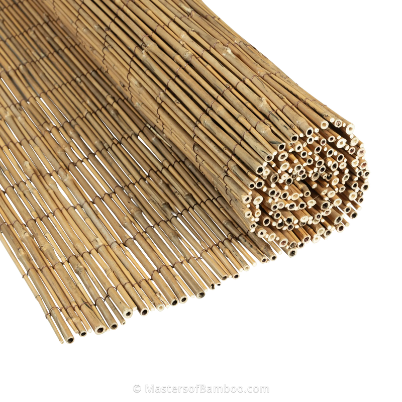 bamboemat natuurlijk opgerold