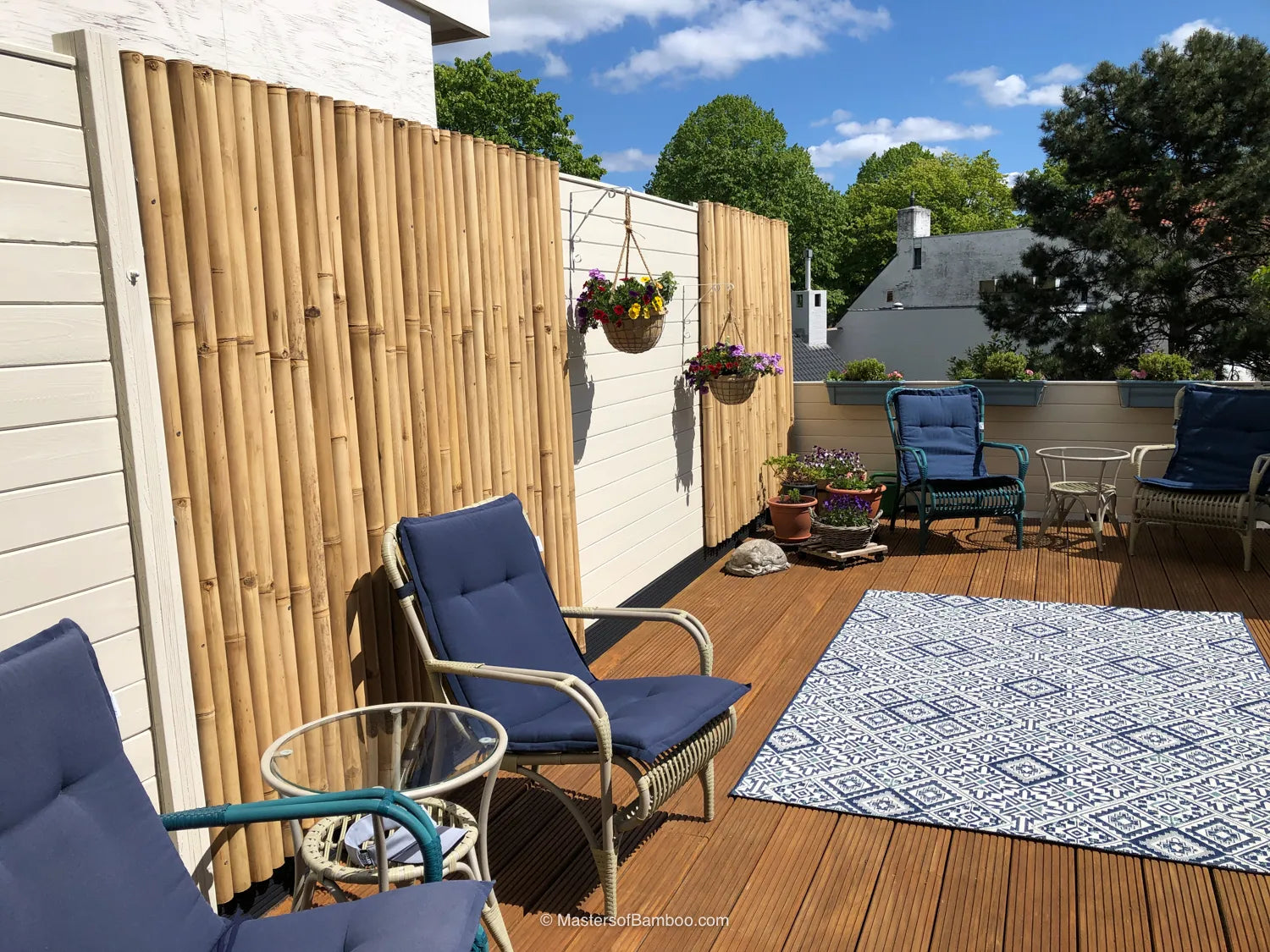 bamboemat op rol deluxe naturel