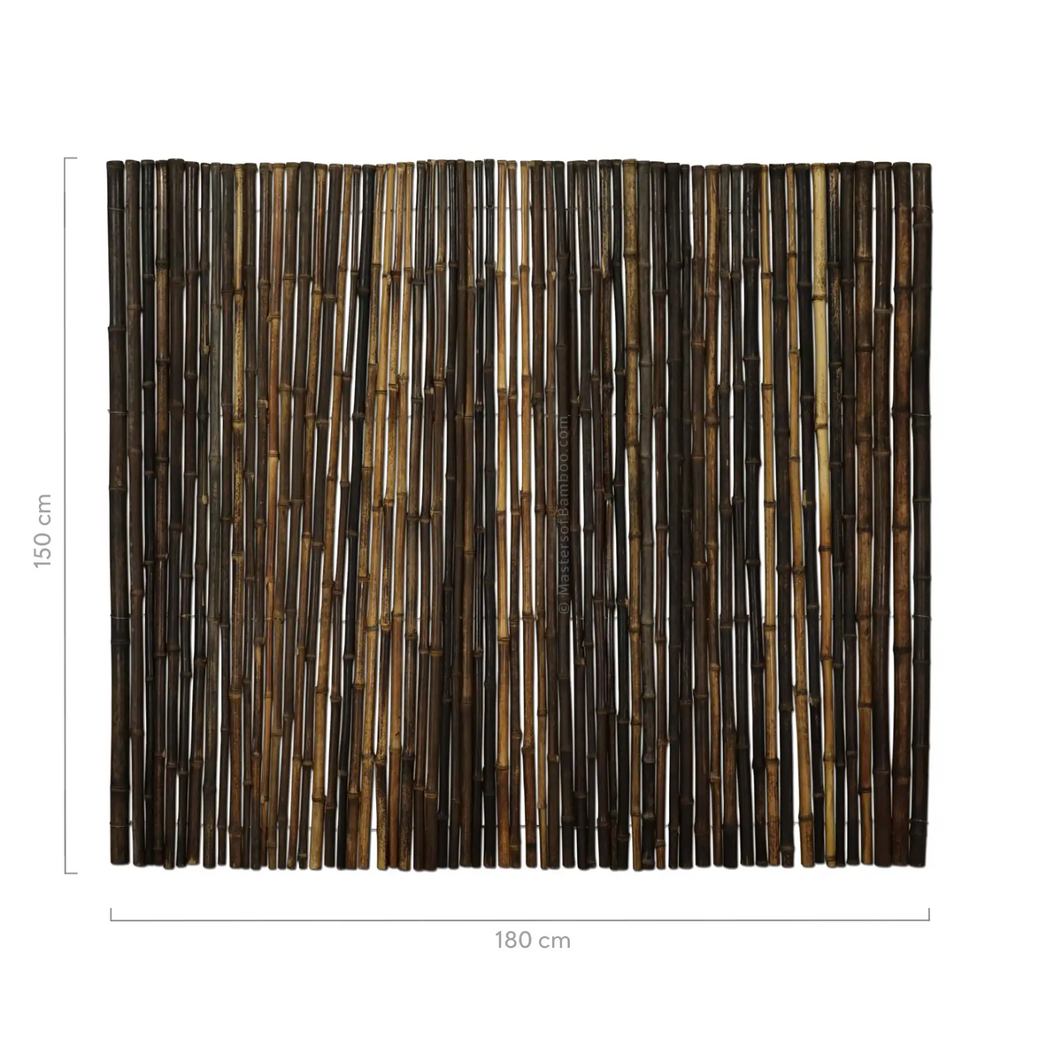 Bamboemat large zwart 180x150cm