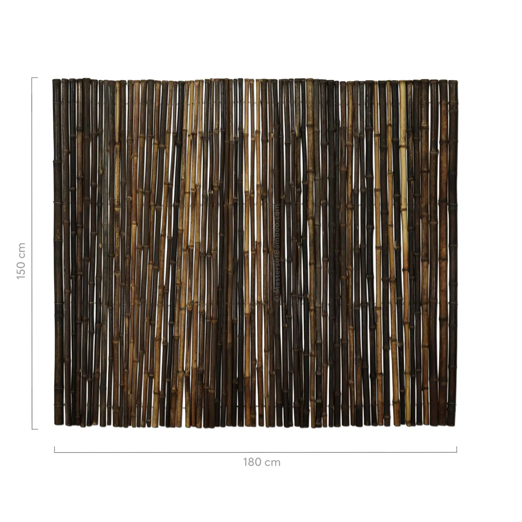 Bamboemat large zwart 180x150cm