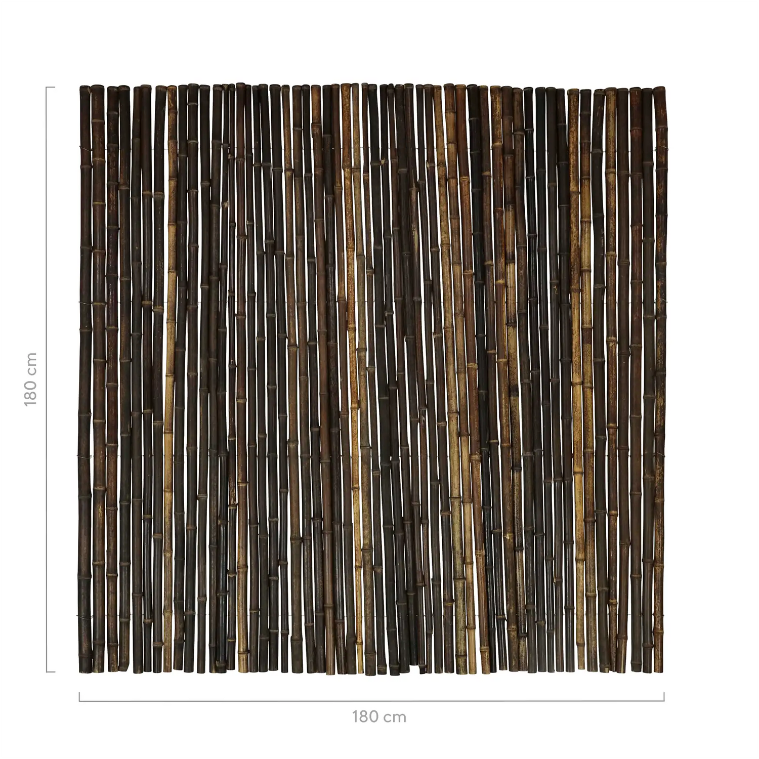 Bamboemat Large zwart 180x180cm
