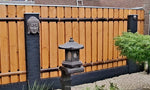 bamboepaal halfrond zwart