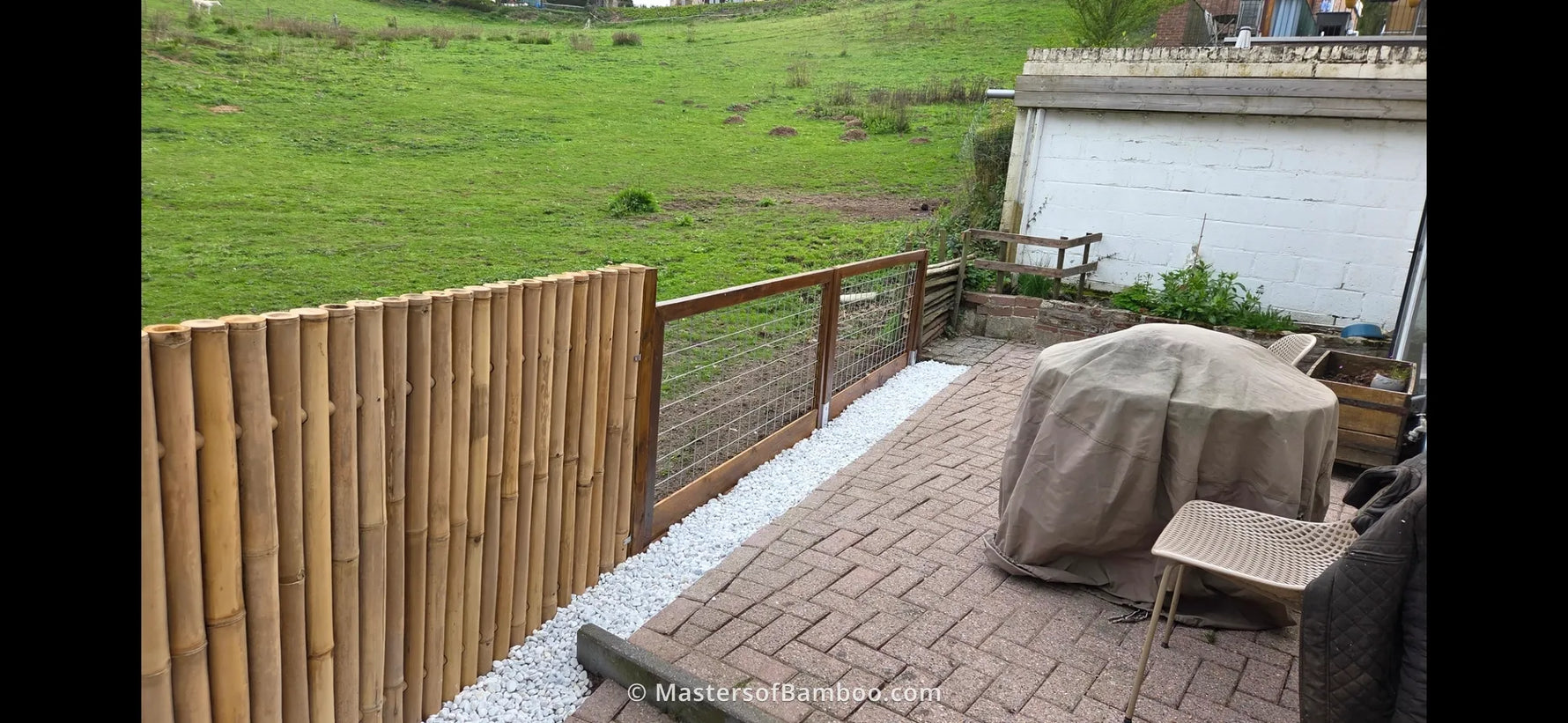bamboeschutting laag naturel giant