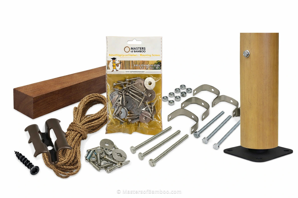 bevestigingsmaterialen voor bamboe producten