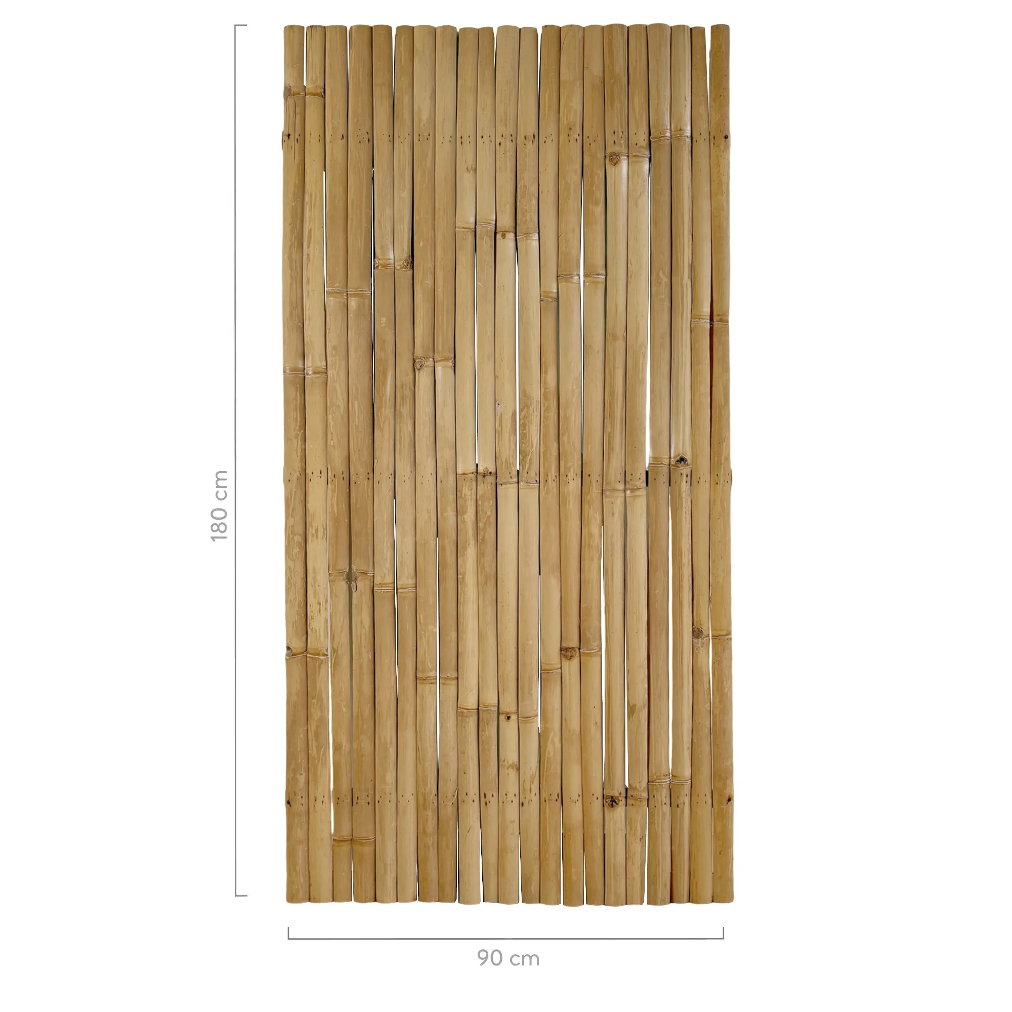 bamboe schutting budget 180cm naturel zonder touw voorkant
