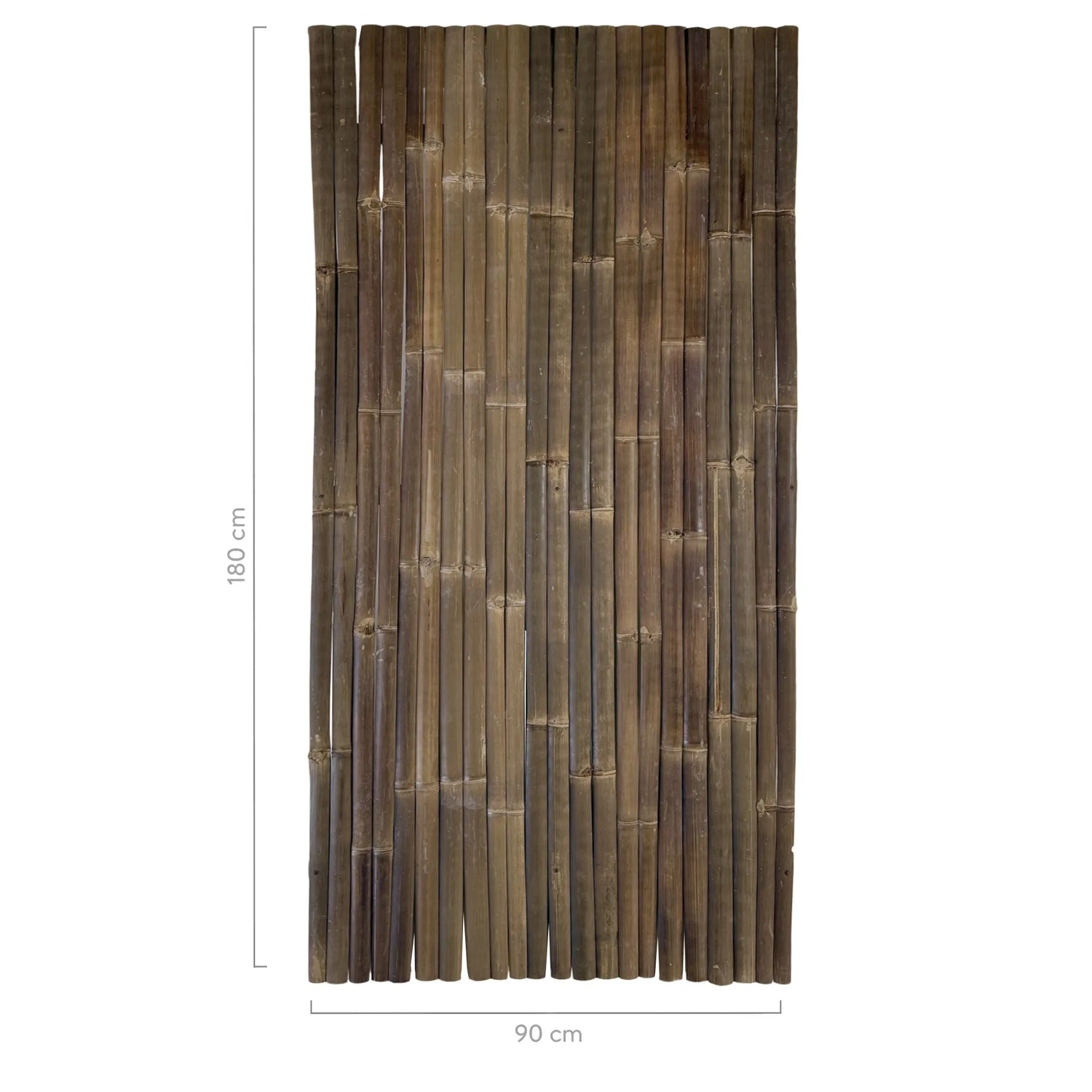 bamboescherm budget 180cm zwart zonder touw voorkant