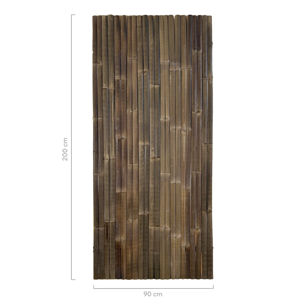 bamboe budget 200cm zwart zonder touw voorkant