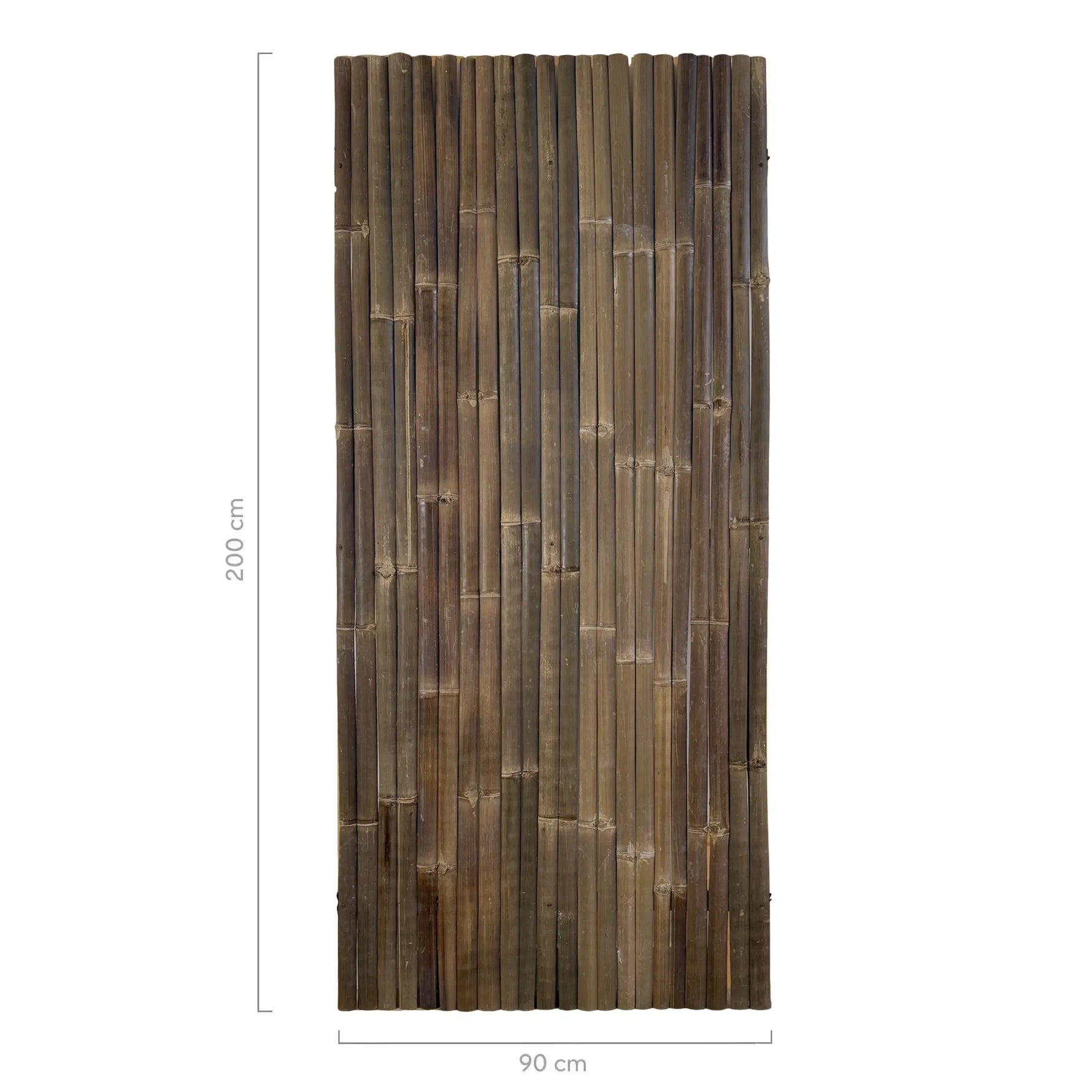 bamboe budget 200cm zwart zonder touw voorkant