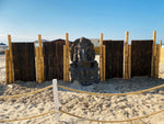 Naturel en Zwarte Bamboe op strand