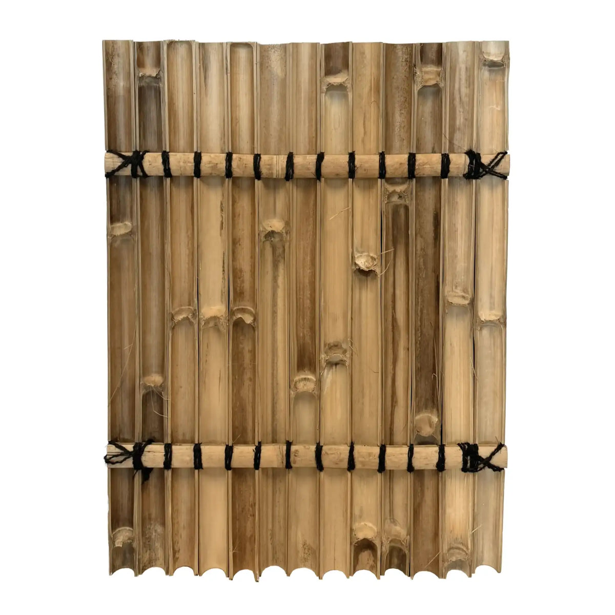 halfronde palen scherm bamboe naturel 120