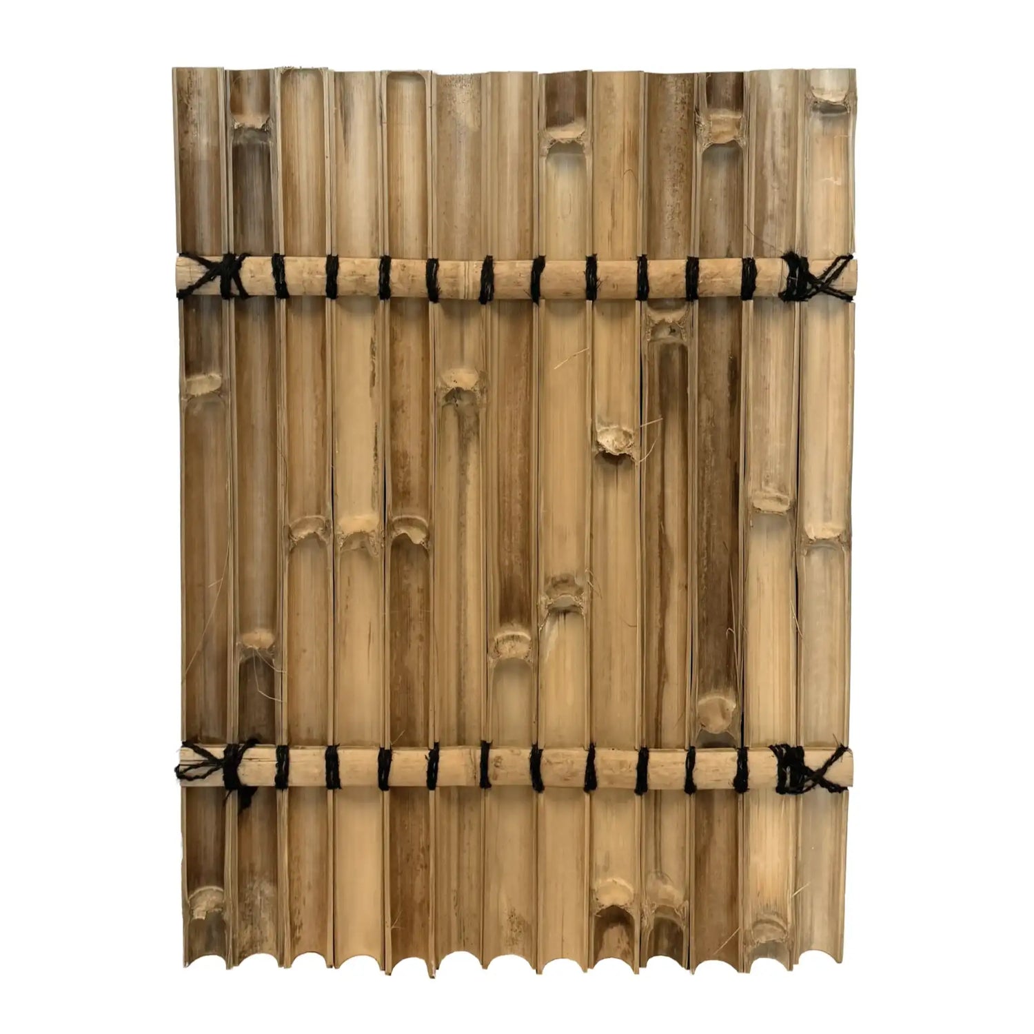 halfronde palen scherm bamboe naturel 120