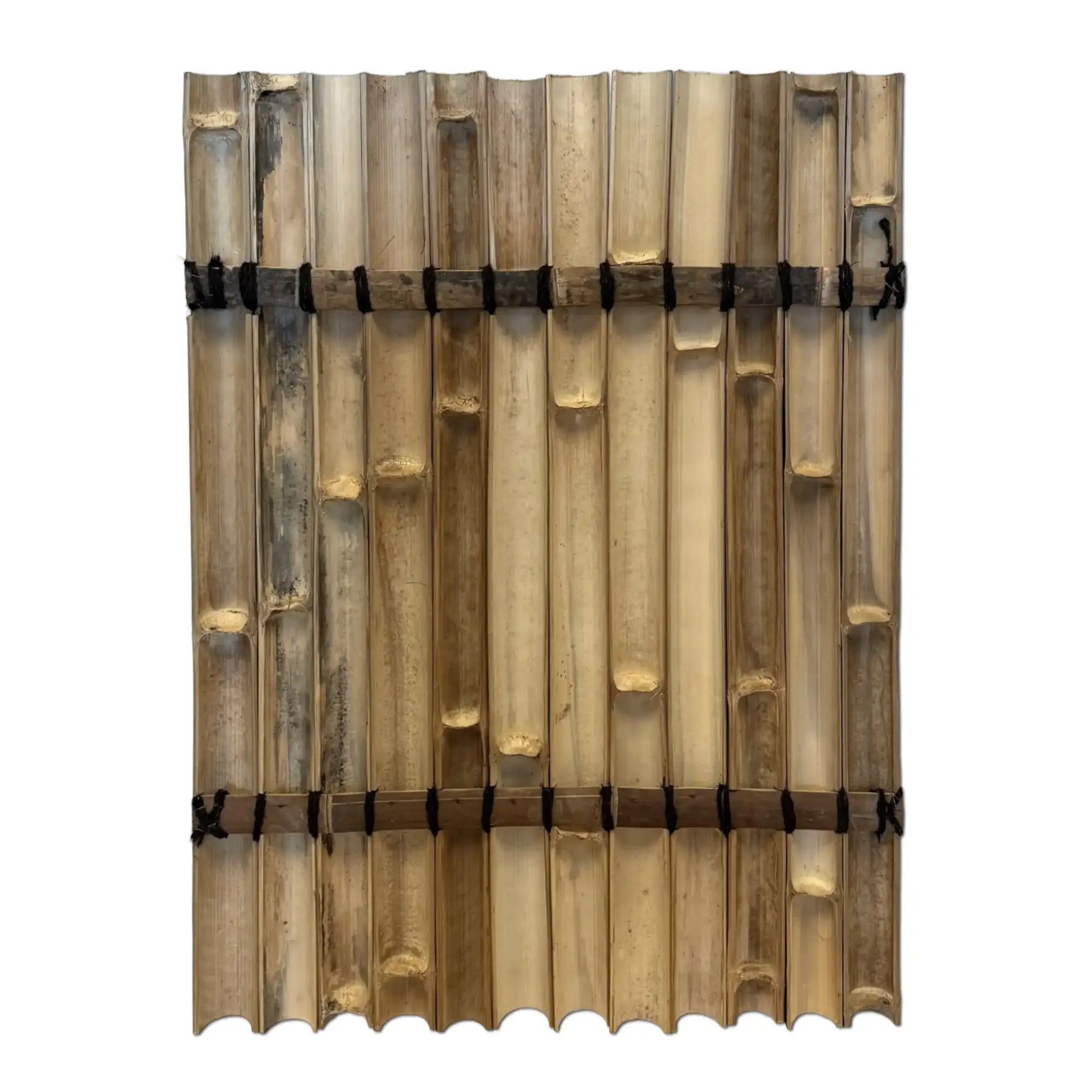 halfrond bamboeshcerm zwart 120 hoog achterkant