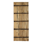 halfronde bamboe tuinscherm zwart achterkant 240